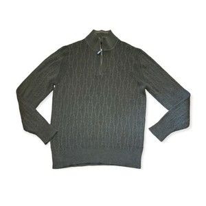 Tommy Bahama Dark Green 1/4 Zip Men's Sweater Size L